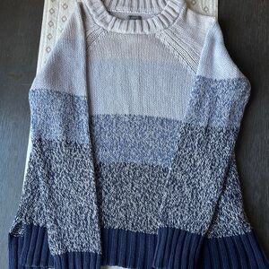Aerie Blue and Gray Knit Sweater